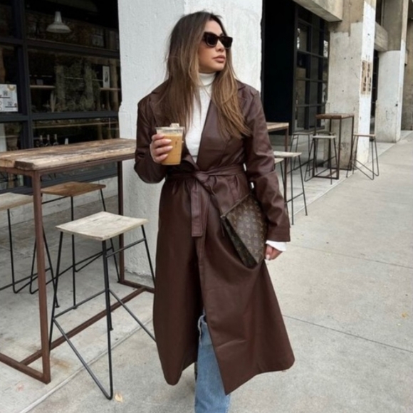shop starlow Jackets & Blazers - COPY - STARLOW faux leather coat